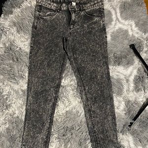 Black/White Mix Skinny Jeans